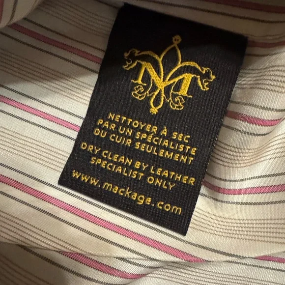 Mackage Trench Coat with Leather Trim Size Medium - Picture 10 of 11